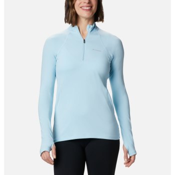 Columbia Midweight Stretch Baselayer Long Sleeve Half Zip, Sudaderas Azules Para Mujer | 429601-VRO